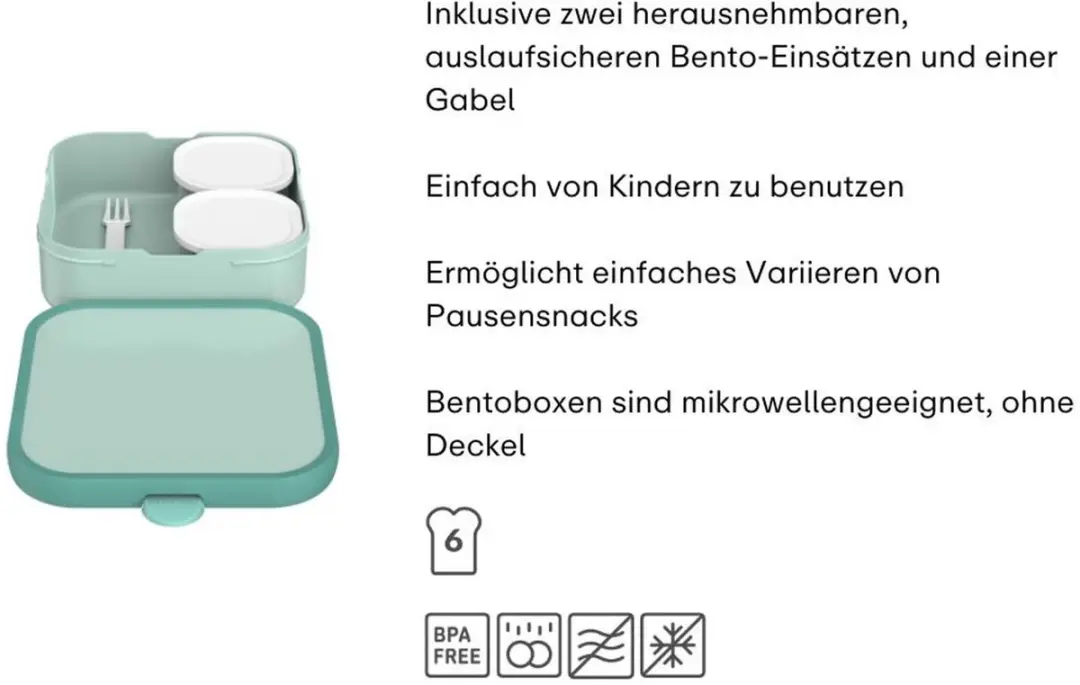 Mepal Bento Lunchbox Campus 1.25L - 3 Vakken Stitch - afbeelding 6 van 6