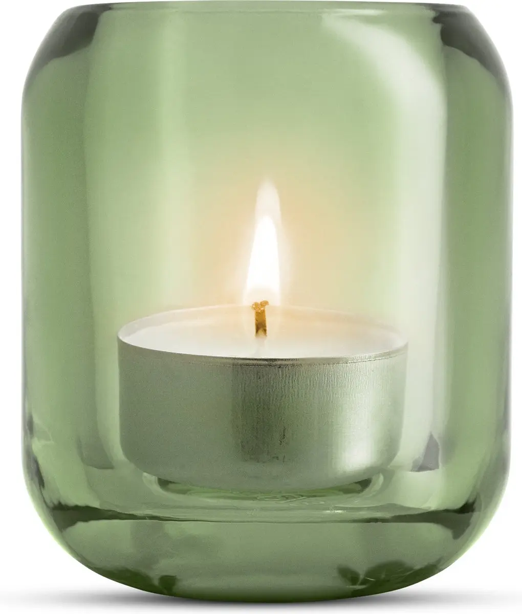 Eva Solo Acorn Theelichthouder Set 2 Stuks - Groen Glas