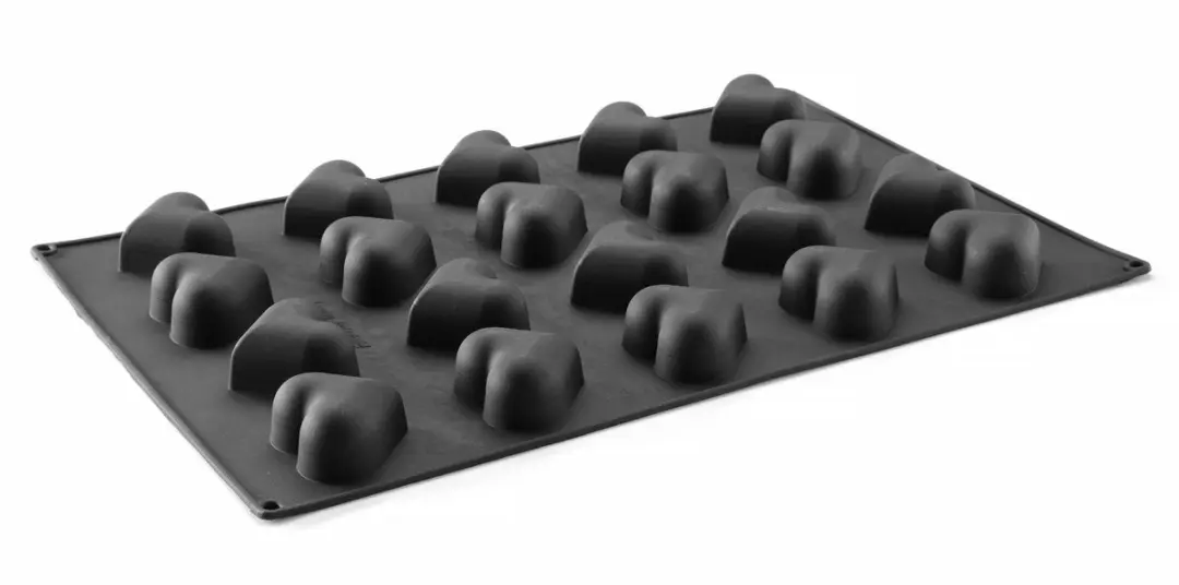 HENDI Hartvormige Siliconen Bakvorm 570x375x35mm - Antraciet
