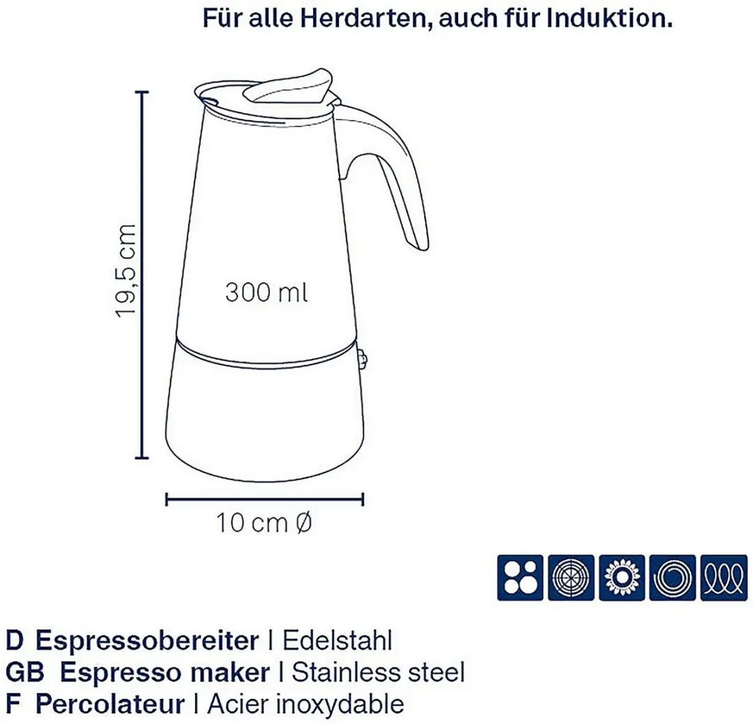 Kela Percolator 0.3L - 6 Kopjes - Zwart - afbeelding 6 van 6