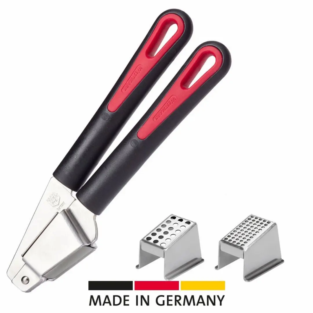 Westmark Gallant Plus Knoflookpers 29392270 - Fijn/Grof - Zwart/Rood/Zilver
