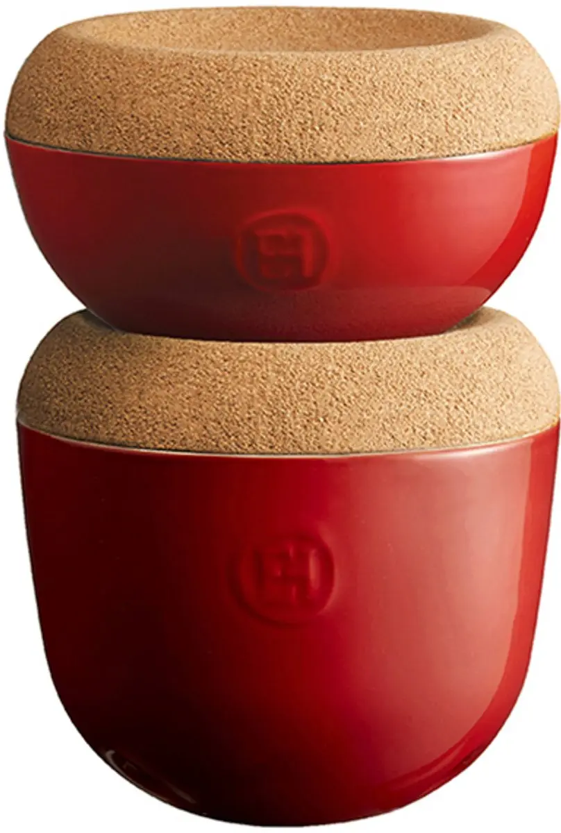Emile Henry Grand Cru Knoflookpot Ø145mm - Rood - afbeelding 6 van 6