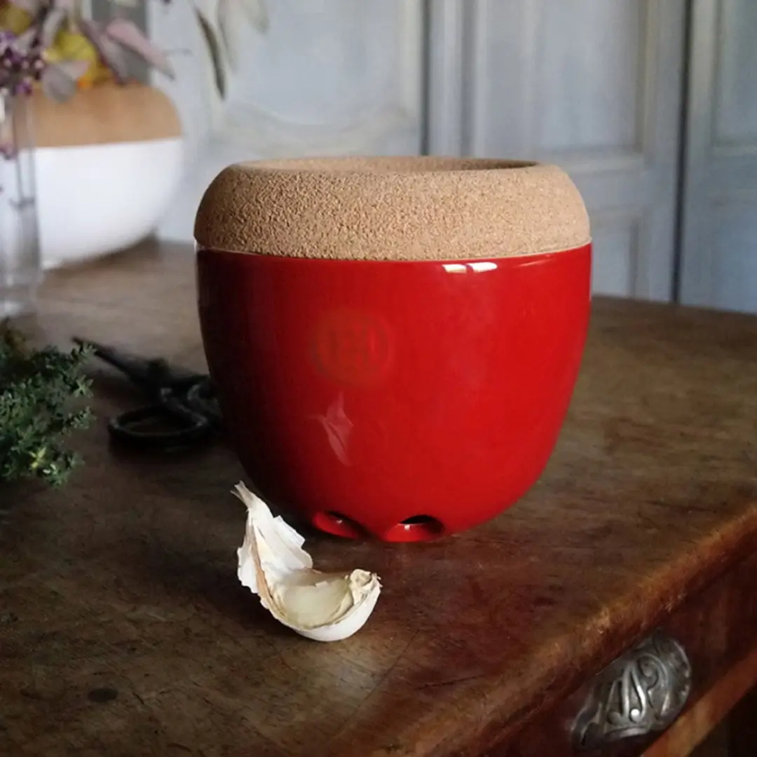 Emile Henry Grand Cru Knoflookpot Ø145mm - Rood