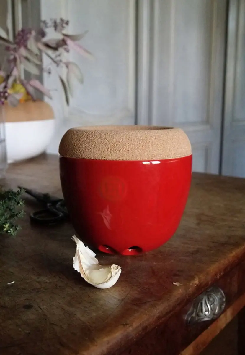 Emile Henry Grand Cru Knoflookpot Ø145mm - Rood