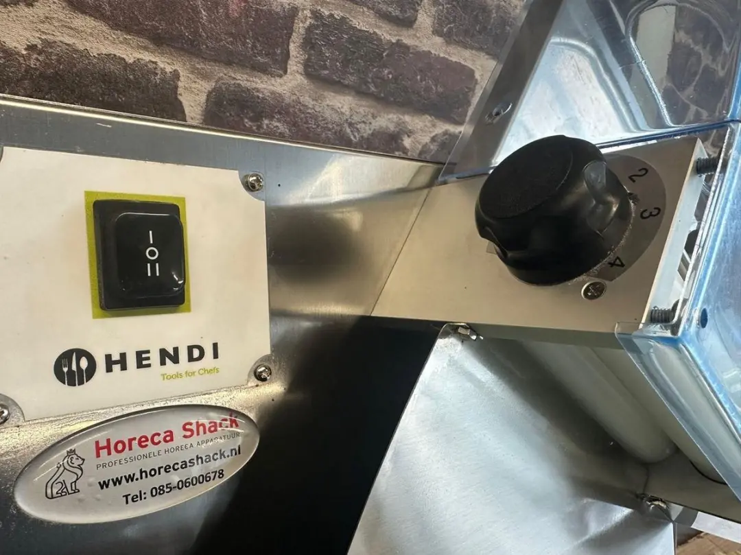HENDI Elektrische Deegroller 400 - 26-40cm - 1-4mm - RVS