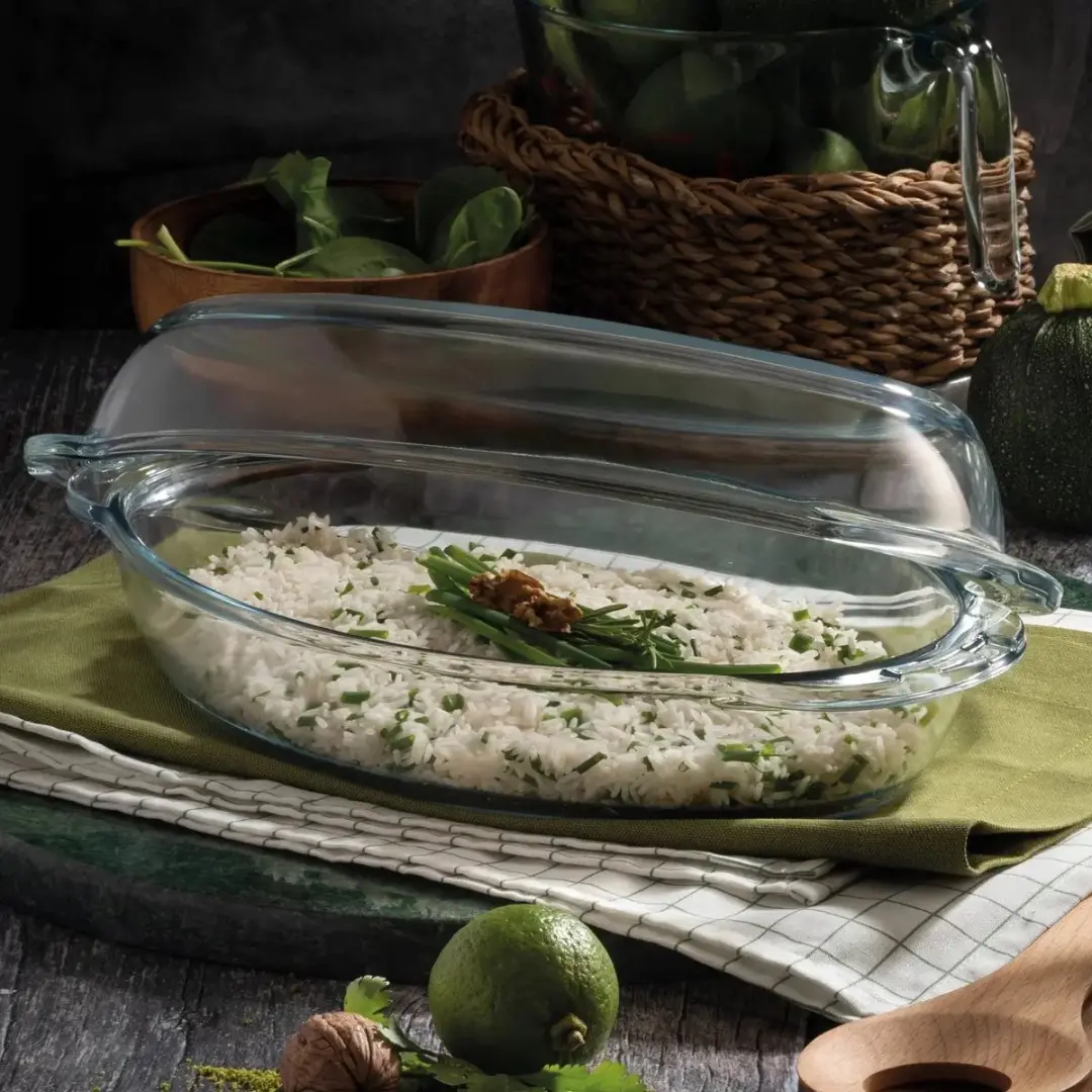 Pasabahce Ronde Ovenschaal Met Deksel 1900ml - Multi