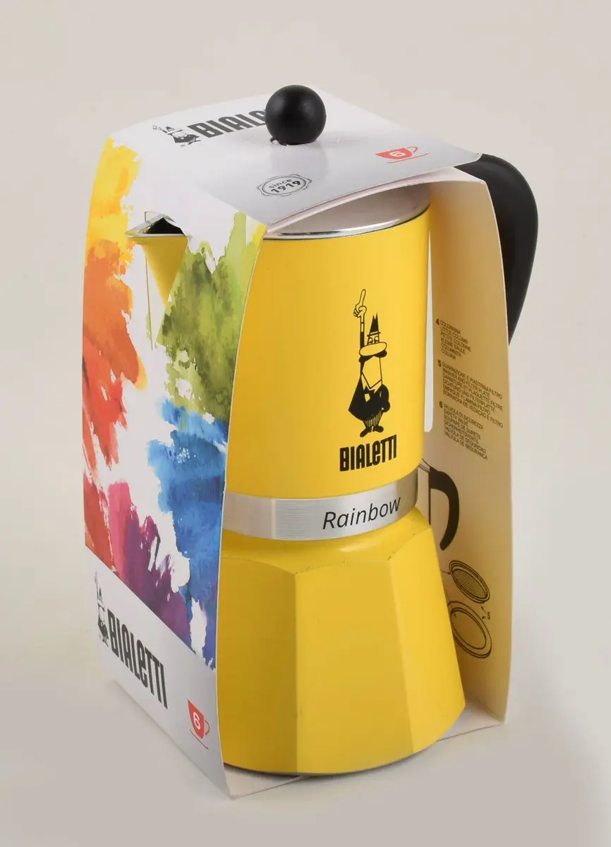 Bialetti Rainbow Percolator 200ml - 1 Kop - Geel