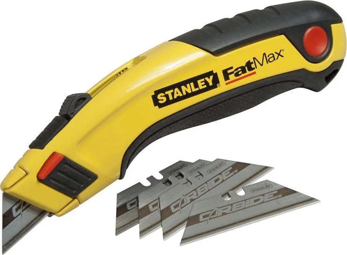 Stanley FatMax Uitschuifbaar Mes 0-10-778 - 5 Reservemesjes - Zwart/Geel