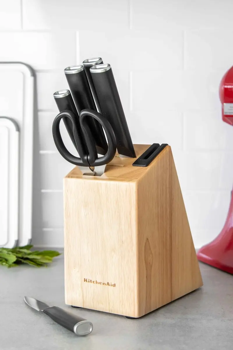 KitchenAid Messenset 6-delig - Japans 420J2-staal - Bruin