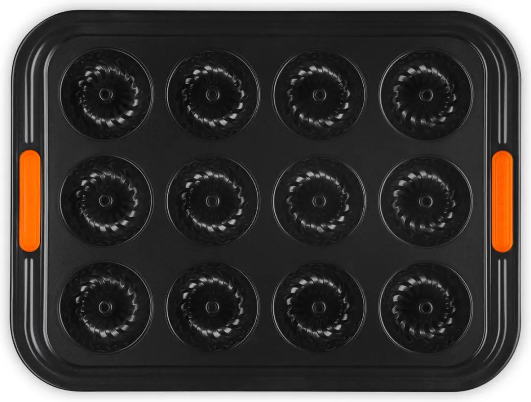 Le Creuset Bakvorm Patiliss - 12 Mini-tulbanden 40x30cm - Zwart - afbeelding 2 van 3