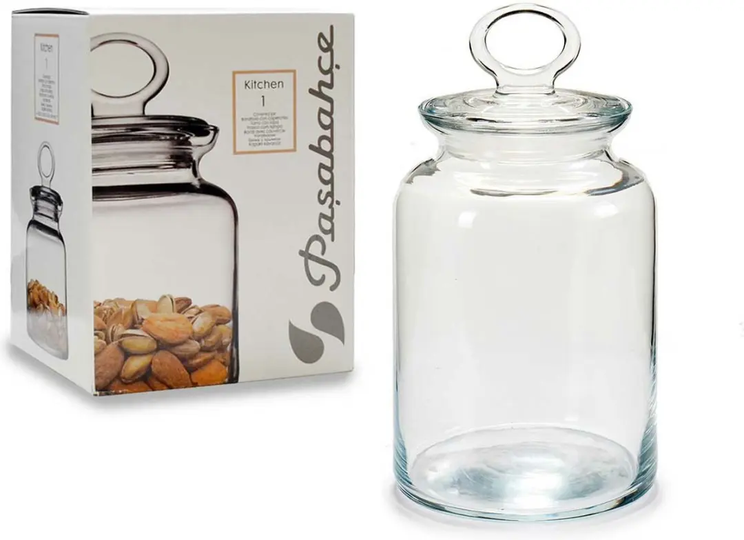 Pasabahce Megan Glas Snoeppot - 2x 1100ml - Luchtdichte deksel