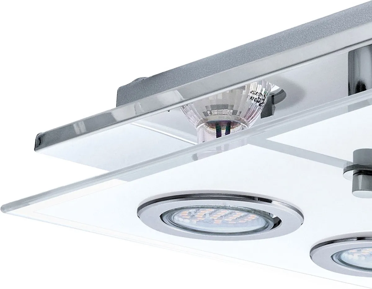 Eglo Cabo Plafondlamp 4 Lichts - Wit/Chroom