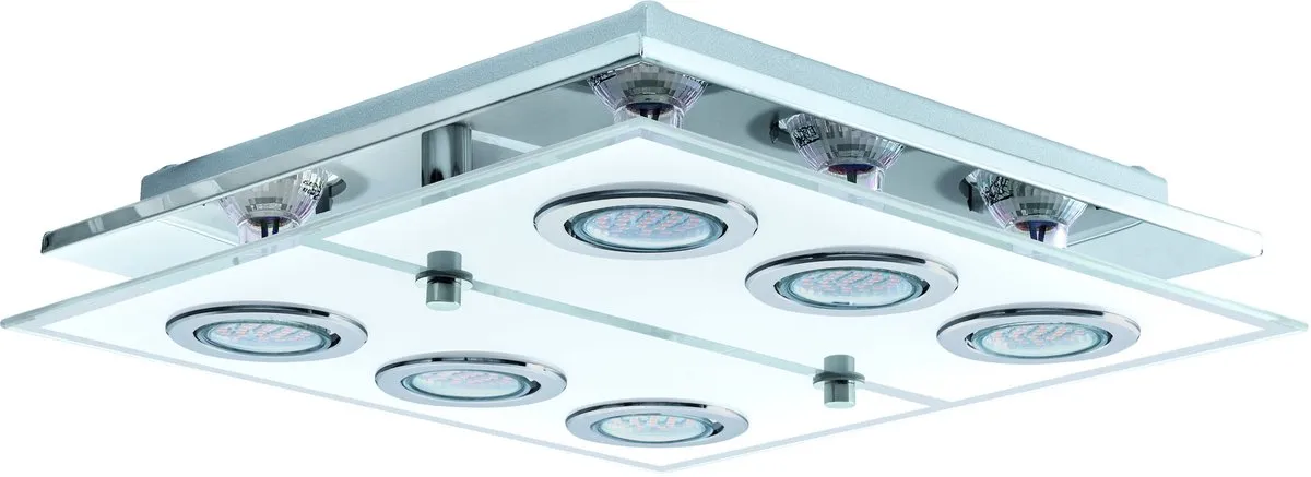 Eglo Cabo Plafondlamp 4 Lichts - Wit/Chroom