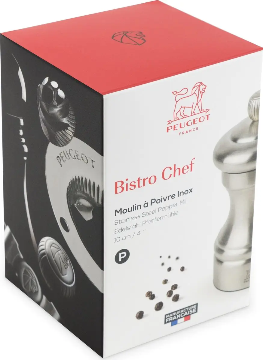 Peugeot Bistro Chef Pepermolen 10cm - Roestvrij Staal