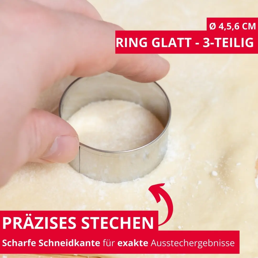 Westmark Patio Uitsteekvormpjes Ring glad - 3 Stuks
