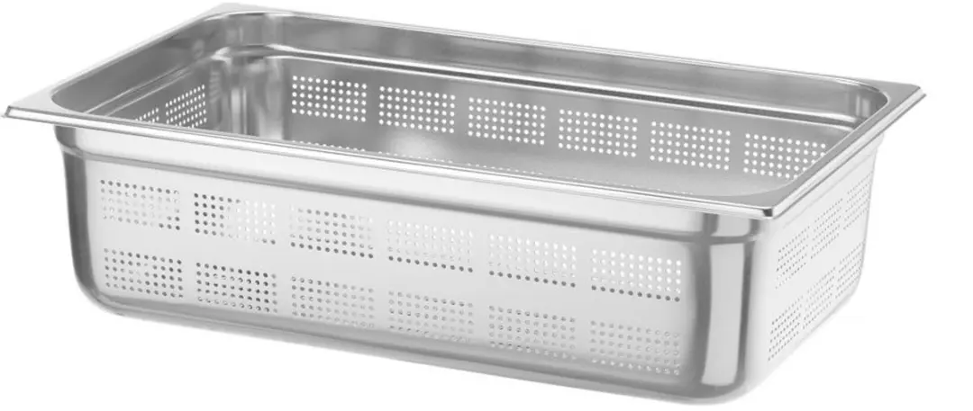 HENDI Gastronormbak 21L - Geperforeerd - 150mm - Lichtgrijs