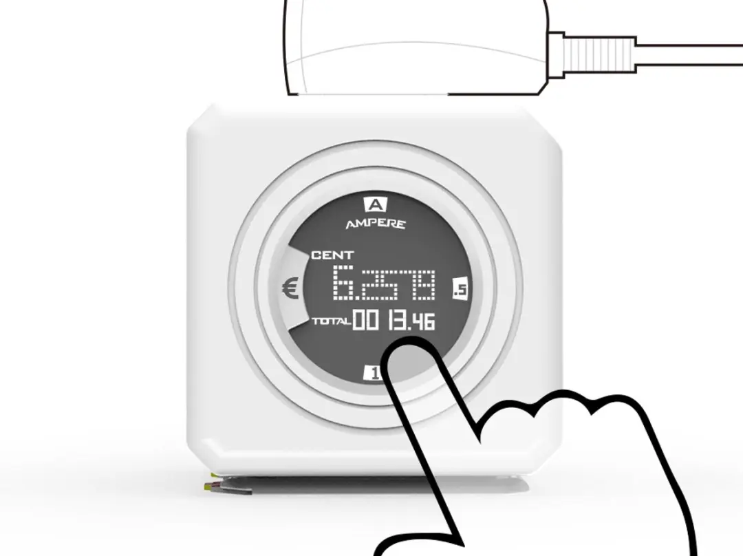 Allocacoc PowerCube Extended Monitor 1.5mm² - 4 Stopcontacten 3680W - Wit