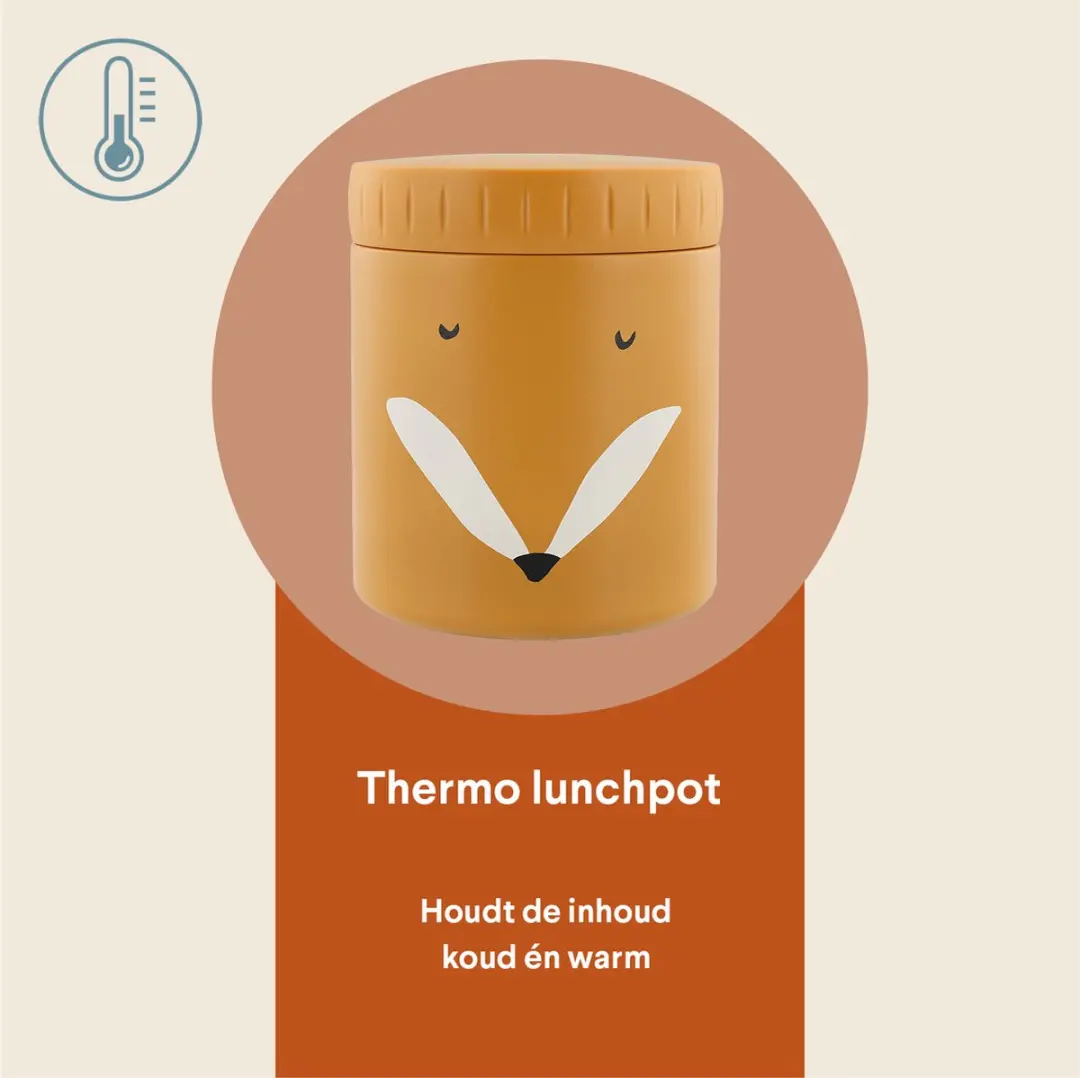 Trixie Mr. Fox Thermo Lunchpot 350ml - 3-delig - Oranje