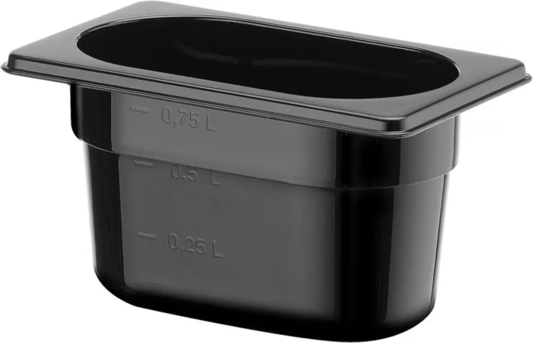 HENDI GN1 Gastronorm Container 1L - Zwart