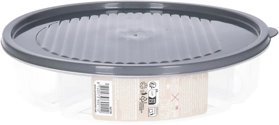 Excellent Houseware Vershoudbakjes 3x - 5 Vakken - 2L - Donkergrijs