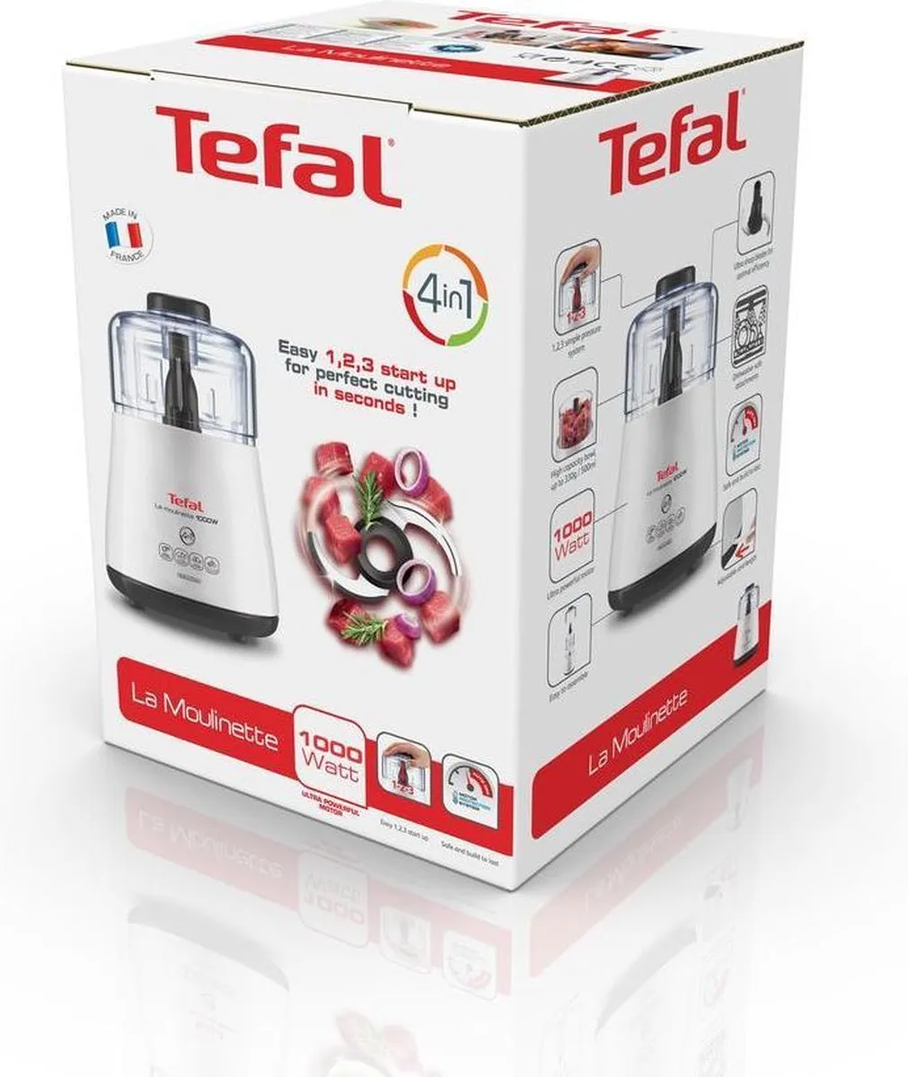 Tefal La Moulinette DPA 130 Hakmolen 1000W - 300ml - Wit