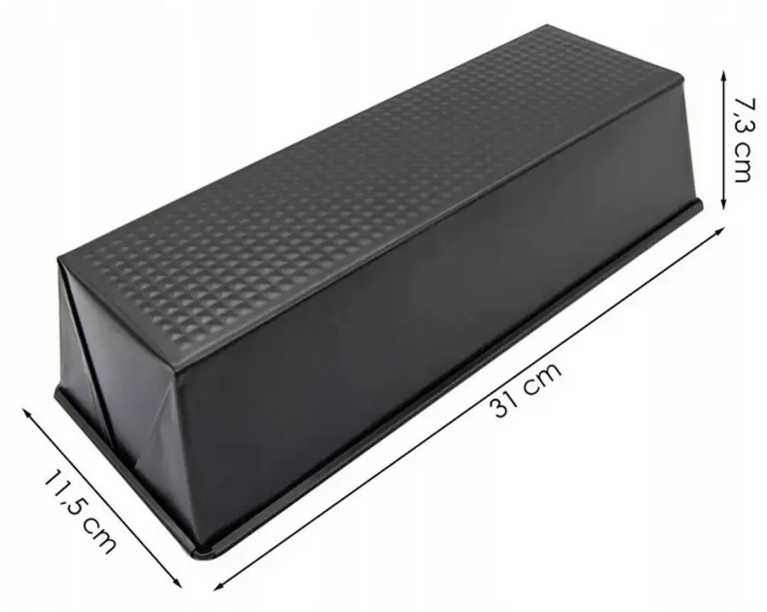 Meyerhoff Rechthoekige Cakevorm 31cm - Zwart Koolstofstaal