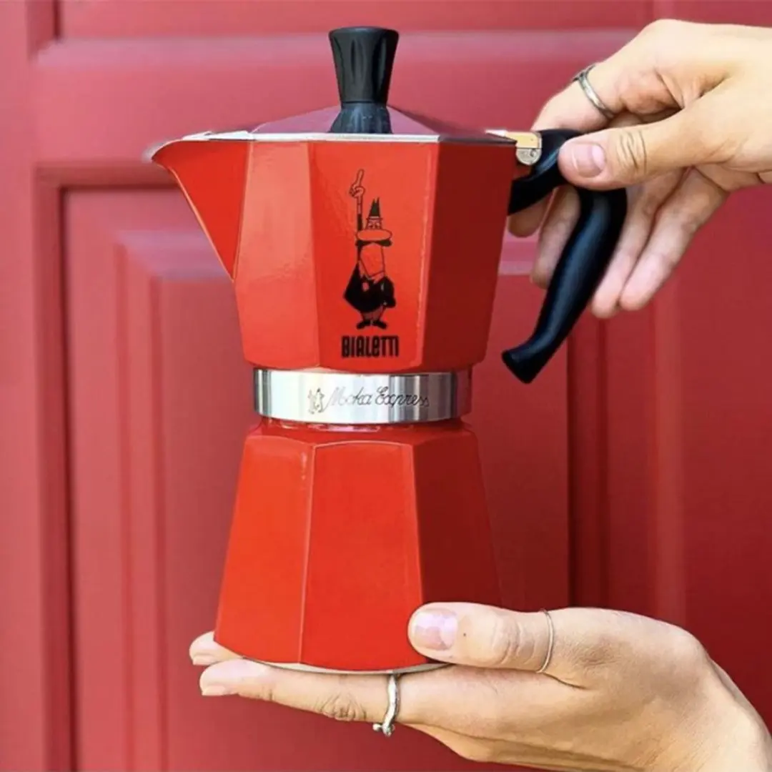 Bialetti Moka Express 6 Koppen - Rood - 270ml