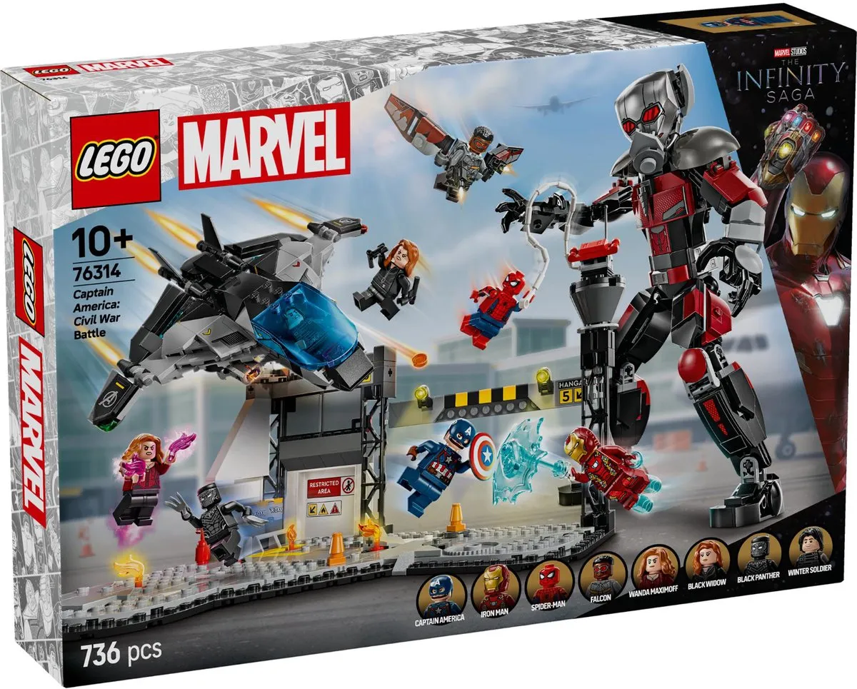 LEGO Marvel Civil War Actiescène 76314 - 736 Stukken