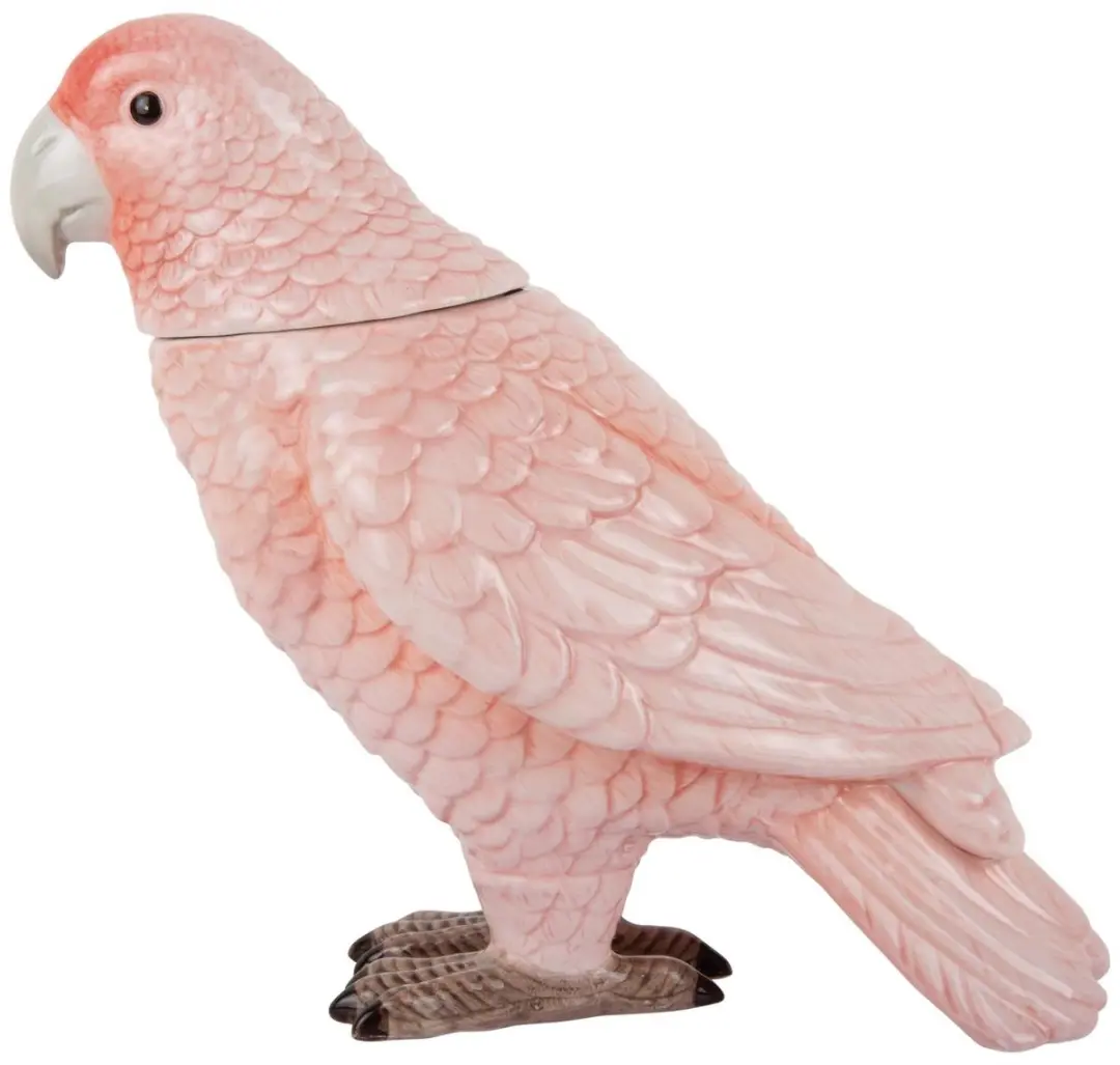 Present Time Voorraadpot Bird PT4070LP - Roze - 22.5x11.8x20.7cm