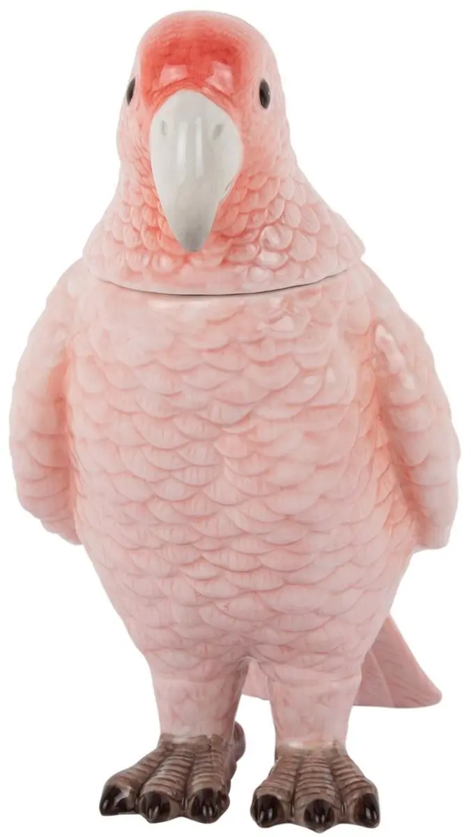 Present Time Voorraadpot Bird PT4070LP - Roze - 22.5x11.8x20.7cm