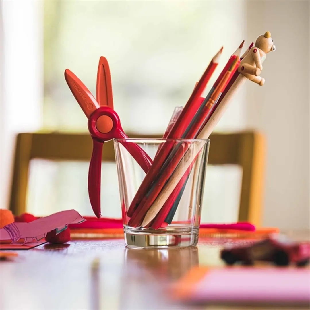 Fiskars 1064065 Kinderschaar Rechte Knip Rood