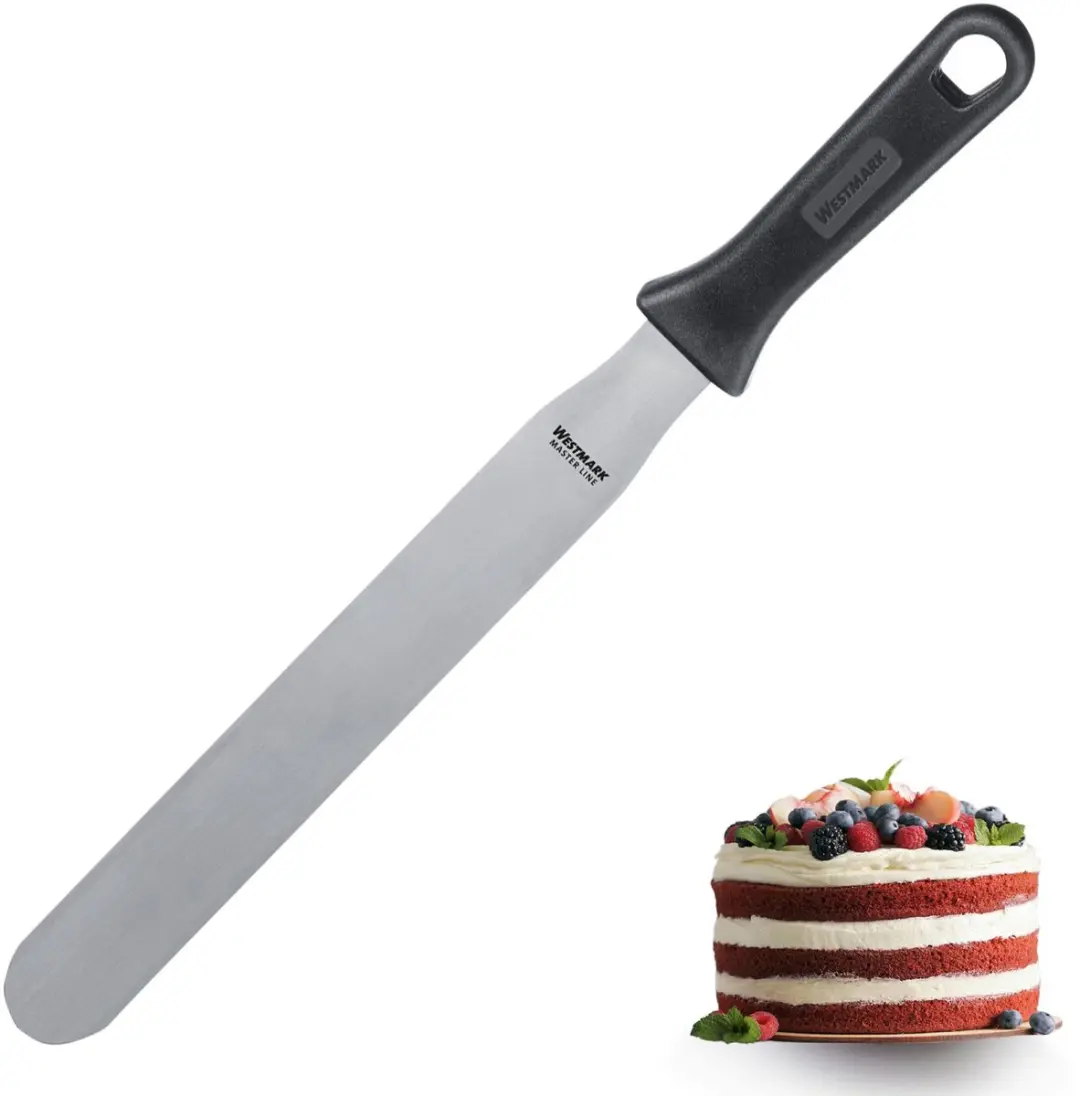 Westmark Master Line Paletmes 3,5x30,5cm - RVS/Kunststof - Zwart/Zilver