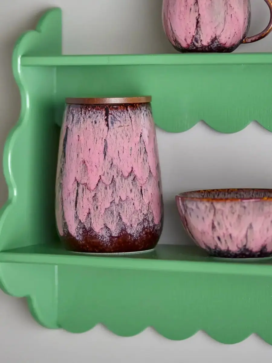 Bloomingville Bewaarpot Rayen 18cm - Aardewerk - Roze