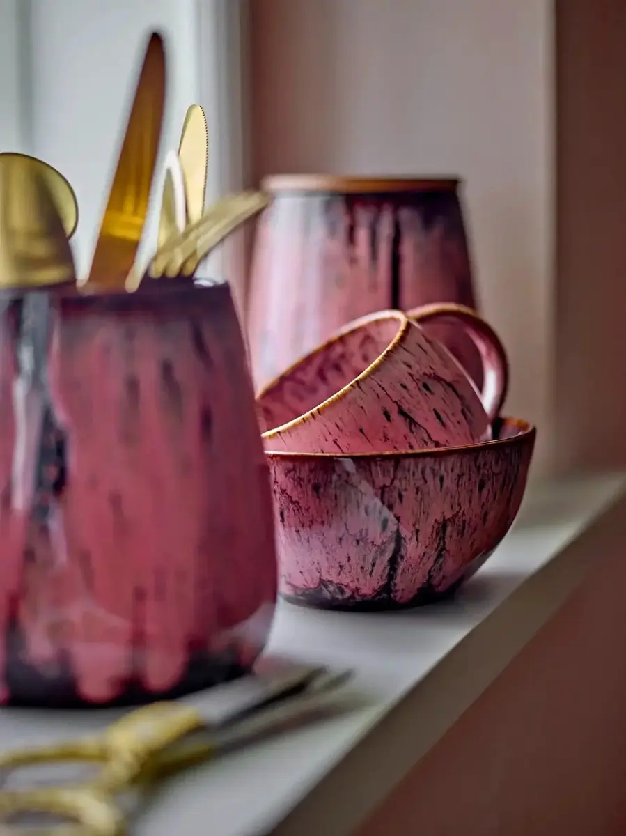 Bloomingville Bewaarpot Rayen 18cm - Aardewerk - Roze