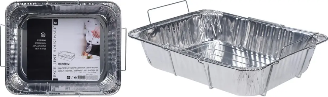 Excellent Houseware Aluminium Schaal met Metal Rek