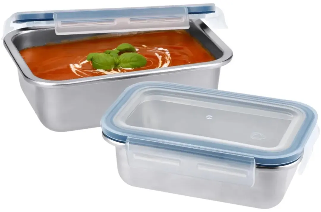 SILVERCREST Vershoudbakjes 2-delig - 1L & 550ml - Zwart