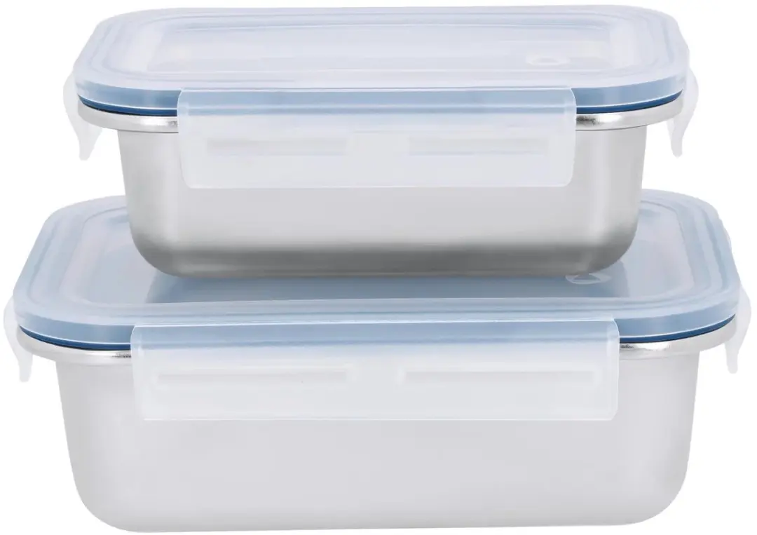 SILVERCREST Vershoudbakjes 2-delig - 1L & 550ml - Zwart