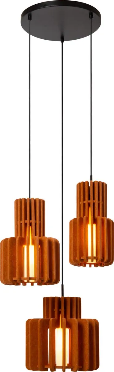 Lucide Rollo Hanglamp 3xE27 Terracotta