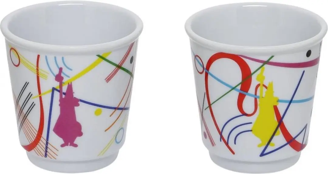 Bialetti Mini Express Kandinsky Set - 2 Kopjes Rood/Wit