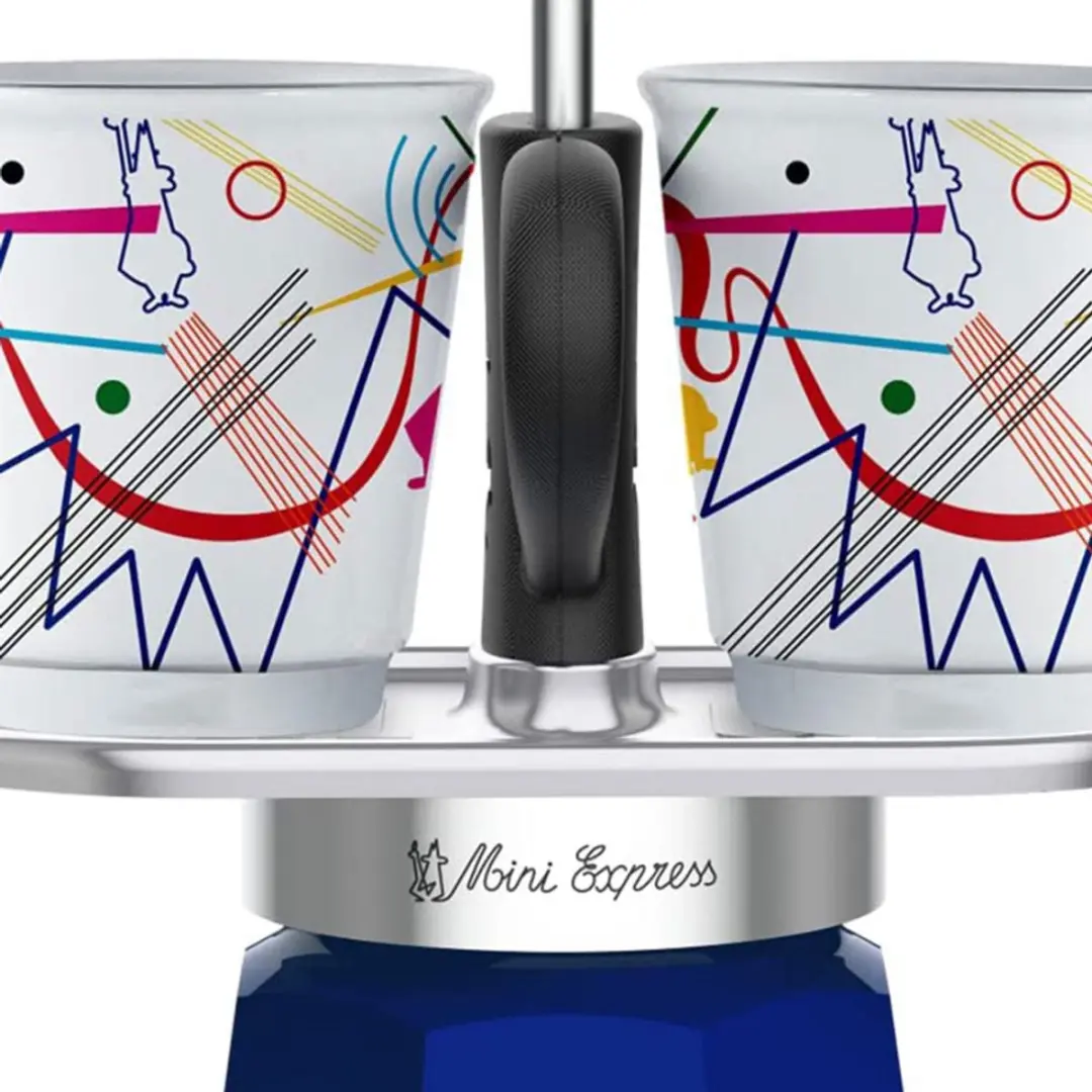 Bialetti Mini Express Kandinsky Set - 2 Kopjes Rood/Wit - afbeelding 6 van 6