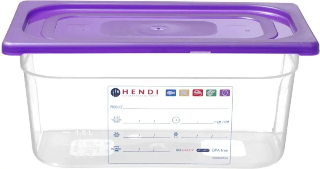 HENDI Deksel voor GN 530x325mm - Paars