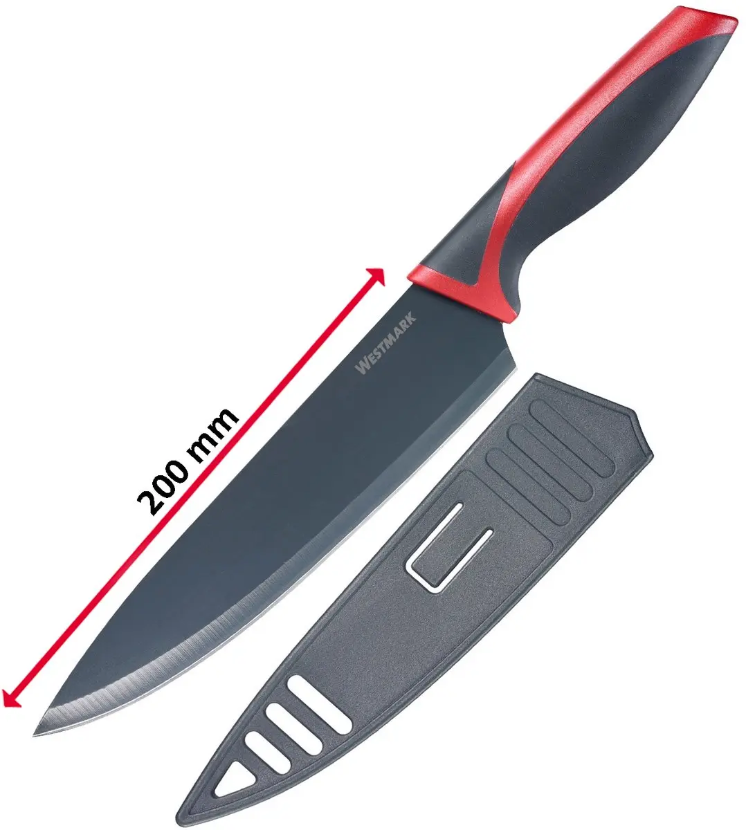 Westmark Koksmes 20cm - Antraciet/Rood