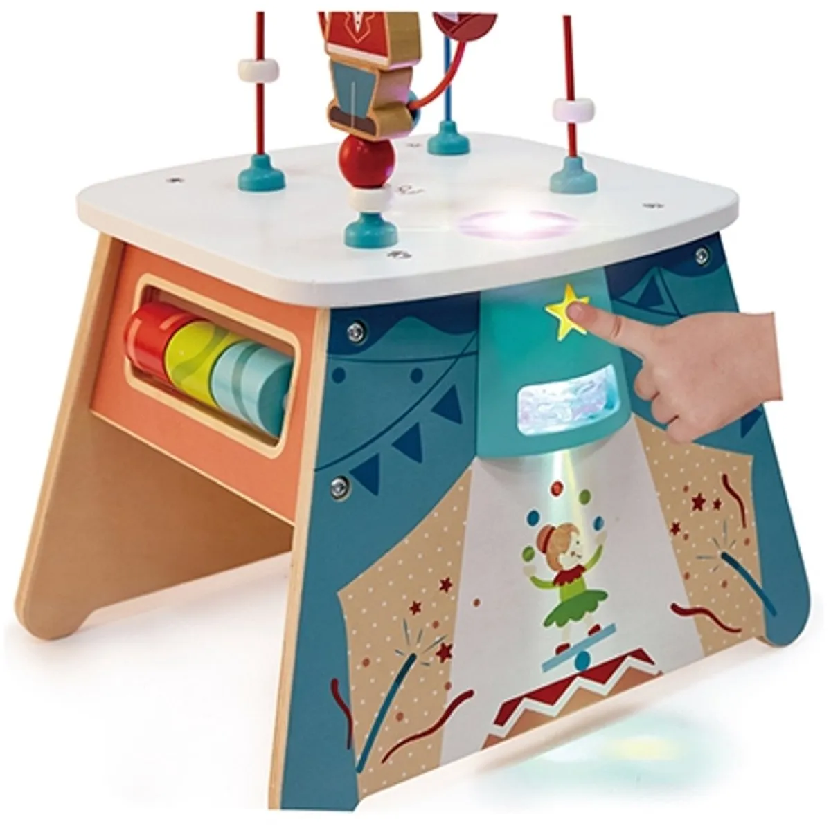 Hape Zirkus Activiteitswürfel - 3x AAA - Veelkleurig - afbeelding 6 van 6