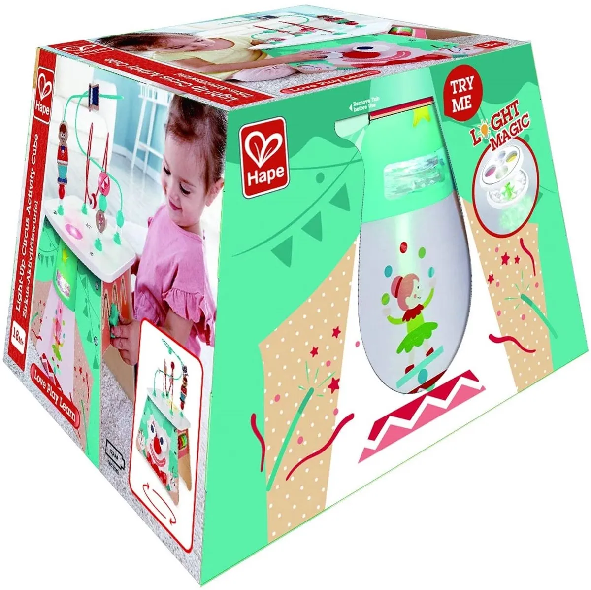 Hape Zirkus Activiteitswürfel - 3x AAA - Veelkleurig