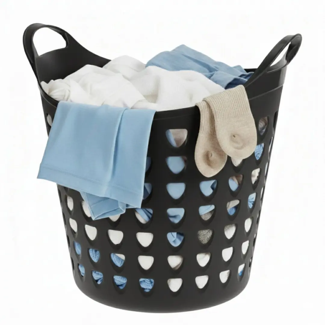 Excellent Houseware Flexibele Wasmand 3x - 26L - Zwart