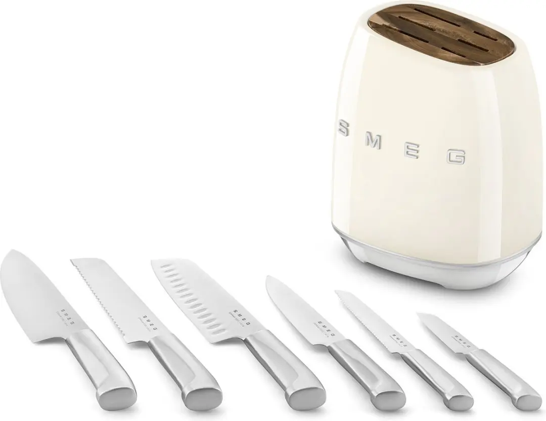 Smeg KBSF02CR Messenblok - 6 Messen - Crème - afbeelding 6 van 6