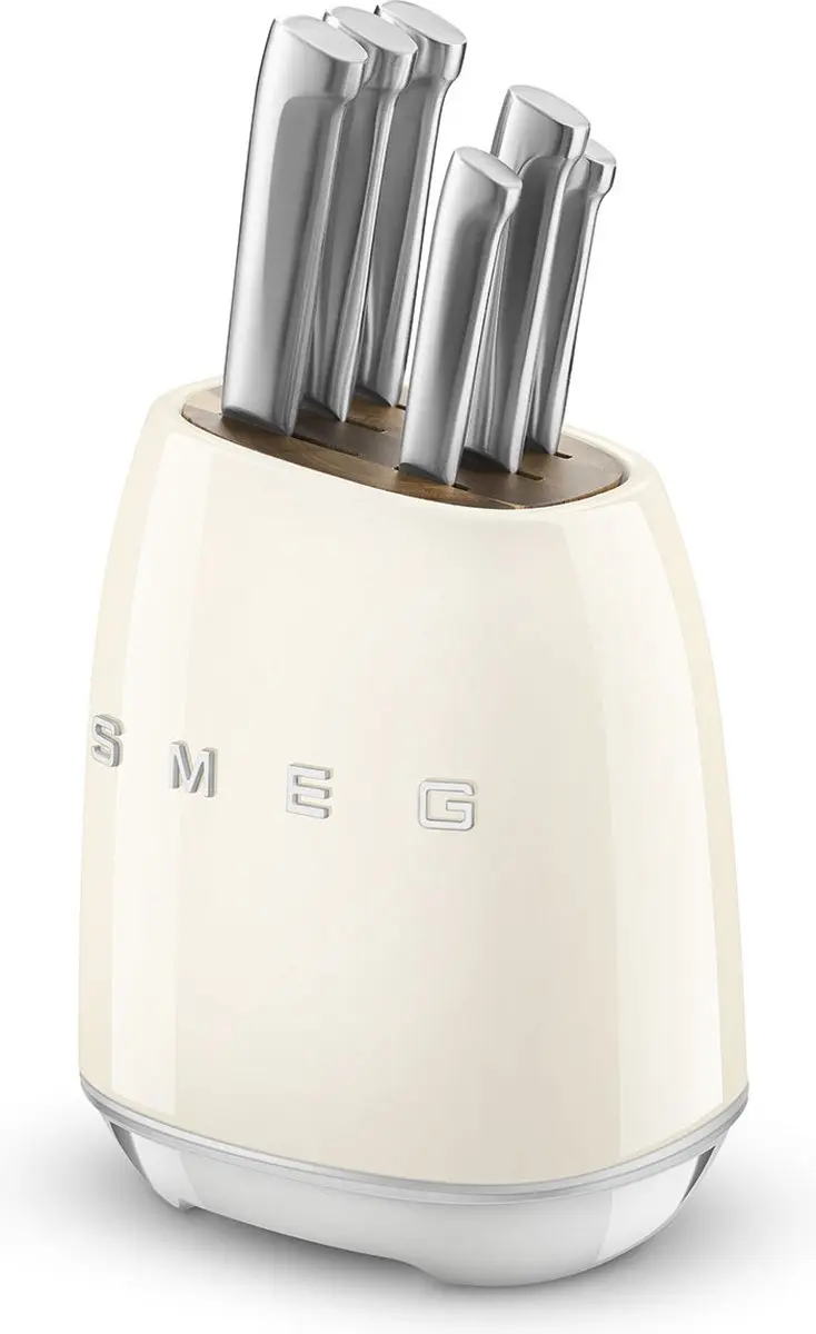 Smeg KBSF02CR Messenblok - 6 Messen - Crème