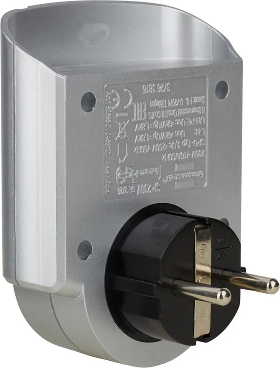 Brennenstuhl Primera-Line Beveiligingsadapter 3680W - 13.500A - Zwart