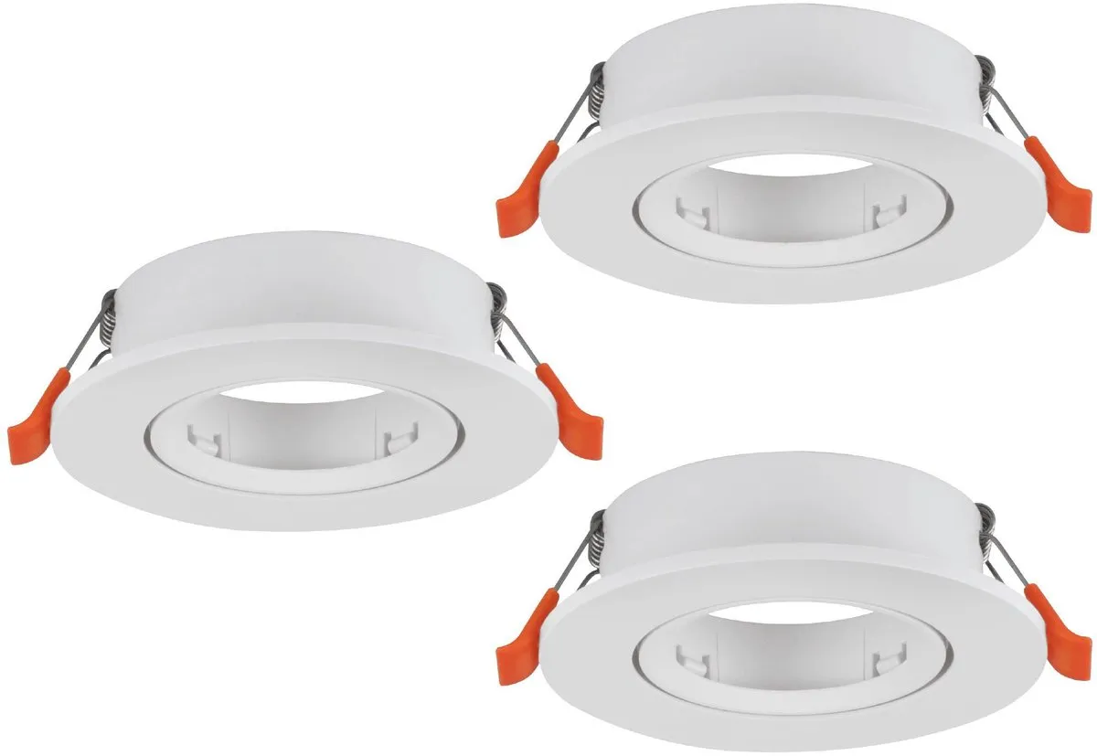 Eglo Barranco Inbouwspot GU10 - Ø9cm - Wit - 3 Stuks
