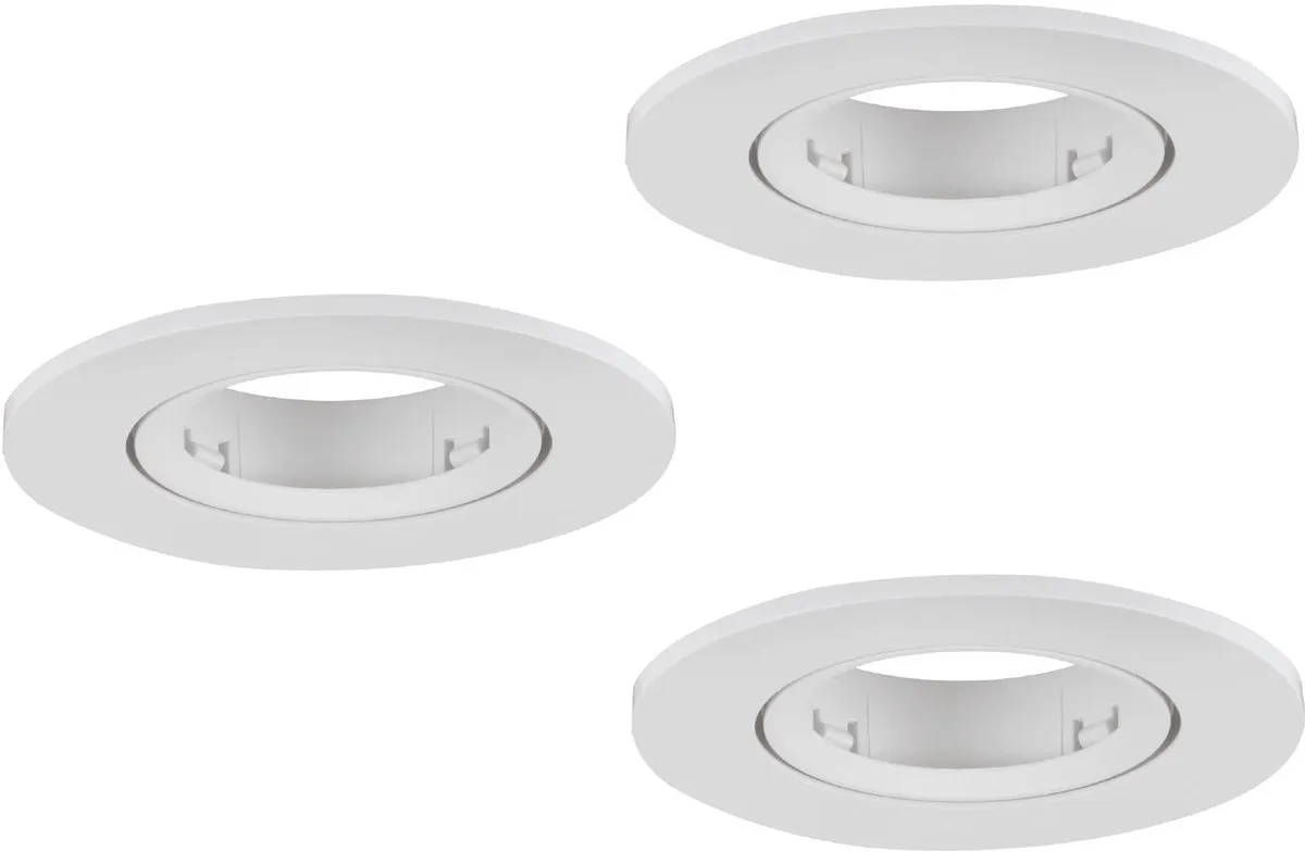 Eglo Barranco Inbouwspot GU10 - Ø9cm - Wit - 3 Stuks